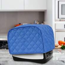 2 Slice Toaster Cover, Polyester Fabric Quilted Toaster Appliance Dust-Proof Cover For Kitchen Small Appliance Dust Cover And Fingerprint Protection - 藍色 - 查看 6