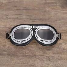 1 Paar Retro Harley Silberrahmen Brillen, Motorradbrille, Fahrradbrille, Retro WWII Brille, Outdoor Sport Windschutzbrille