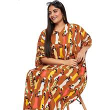 Gypsie Blu Fall Cloths For Women Plus Size Summer Kaftan Swimsuit Coverup Maxi Dress Loungewear Night Gown - Rỉ Nâu - Xem 6