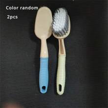 长柄清洁刷，塑料角刷，适用于浴室、厨房、瓷砖地板，手动操作，返校