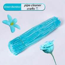 200/450根多色加粗雪尼尔绒条，散装彩色毛绒棒，9种颜色，适用于DIY工艺品和艺术项目，可作绒球，适用于情人节、母亲节和复活节装饰 - 彩色 - 查看 17