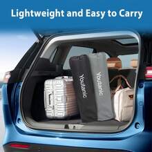 Youtanic - Silla de camping de gran tamaño, sillas plegables portátiles con bolsillo lateral, portavasos y bolsa de transporte, sillas de camping resistentes para adultos, pesca, deportes, viajes, - Azul - Ver 7