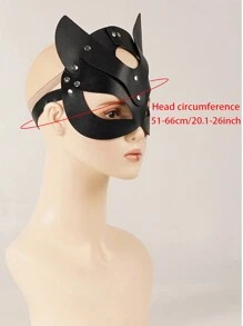 1 Piece Handmade Female PU Leather Cat Mask - Gothic Erotic Costume Accessory - For Cosplay Couple Dating And Party Performance