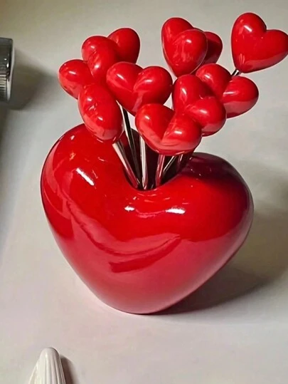 Juego de 5 piezas/10 piezas de seleccionadores de fruta en forma de corazón y fruta, de acero inoxidable, lindos utensilios para el hogar, cocina, Navidad