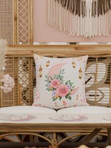 Federa per cuscino con stampa luna rosa, cuscino morbido per divano, camera da letto, soggiorno, decorazione per la casa, regali per feste, compleanni, lauree, E-I-D - Multicolore - Visualizzare 7