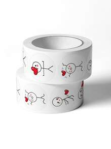 1 卷卡通火柴人可爱装饰贴纸，高品质剪贴簿贴纸，防水密封贴纸