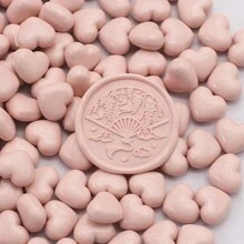 200颗/袋 心形封蜡珠，适用于印章、手工卡片和信封装饰、蜡封、DIY工艺品、礼品包装、信封封口、派对邀请函、剪贴簿、返校季、文具 - 心形 - 查看 46