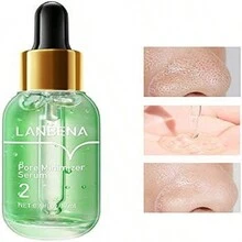 LANBENA Pore Minimizer Serum, Pores Shrinking Serum For Face, Oil Control Firming, Tightening Pores, Vegan Moisture After Blackhead Remover, Centella Asiatica, Hamamelis Virginiana, 0.6 Fl.Oz Hydrating Dry Skin - 綠色 - 查看 2