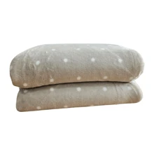 Soft Polka Dot Blanket Queen Extra Soft Anti-Allergic - 米色 - 查看 2