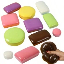 1Pc Toast Sliced Bread Squeeze Toy, Bread Shape Squish Toy, PU Sensory Fidget Toy, Stress Relief Tricky Fun Squeeze Toy For Adults, Gifts For Easter, Eid And Birthdays