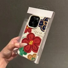 一款时尚迷人的手机壳，饰有美丽的花朵，适用于 iPhone 16、15、14、13、12 和 11 Pro 型号，采用 TPU 材料制成，提供保护。适合家人、朋友、孩子、生日、春季、节日、男朋友、女朋友、情人节的礼物 - 白色 - 查看 1