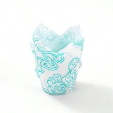 LIFETALK Solid Tulip Paper Muffin Cake Baking Cups