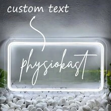 Custom Neon Signs,3D Engrave Art Sign Retangular Neon Signs Mini Neon Sign USB Led Light Sign Cloud Shape Custom Neon Sign Room Wall Decor |Sign For Wedding Christmas Gifts - Multicolor - View 2