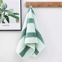 Bath Towel Washcloth Cotton Towel Solid Color Soft Absorbent Towels Multipurpose Use For Hotel Bathroom For Beauty Salon Home Bathroom - Blue - View 3