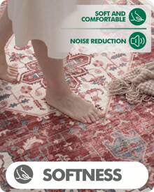 Carpet Area Rug Washable Rug Large Modern Abstract Living Room Rug Winter Warm Soft Anti-Skid Thin Carpet Indoor Floor Non-Shedding Carpets For Bedroom Dining Room Home Office Decor - Evelyn - View 3