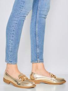 Women's Metal Chain Decor Casual Fashion Flats