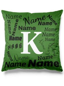 1pc Customized Multi-Text Color Throw Pillow, Personalized Single-Sided Printed Name Cushion Cover, Modern Style Home Decor, Customized Pillow Slip