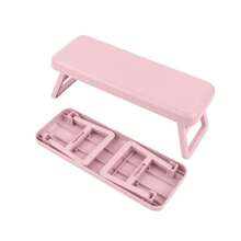 可折叠美甲扶手，美甲师专用手托，马卡龙美甲手托架，便携式亚克力手托，美甲枕扶手，可折叠加高美甲灯塑料手枕，简约风格手枕，轻奢手枕工具架，美甲沙龙专用腕托支架（粉色）