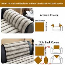 1pc Thick Warm Rabbit Fur Jacquard Sofa Cushion Cover, Style Pet-Friendly Anti-Dirty Anti-Slip Sofa Throw, Autumn/Winter Pet Sofa Mat, Anti-Scratch Sofa Protector Suitable For L-Shaped Combination Sofa And 1/2/3/4 Seat Sofa (Sold Individually, Pillow Cover Not Included)
