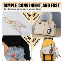 3 peças/1 peça Chaveiro Metálico Multifuncional, Clipe Organizador de Chaveiro de Fácil Remoção, Chaveiro de Casa e Carro com Argola para Chaves (Dourado/Preto/Prata), Chaveiro Criativo de Porquinho de Leite com Desenho de Desenho Animado, Decoração Multiuso para Carro, Mochila ou Bolsa, Presente da Moda para o Natal, para Jóias, Artesanato em Crochê, Decoração de Mochilas, Acessório de Bolsa de Luxo, Dia dos Namorados, Acessórios de Jóias da Moda, Presentes de Aniversário e Feriados para Casais, Adequado para Encantos de Bolsa, Chaves do Carro