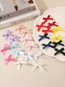 10pcs/30pcs Random Cute & Sweet Bowknot Hair Clips, Suitable For Decorating Dog And Cat Hair - Multicolor - View 5