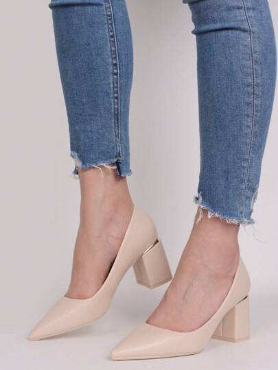 StellaMeli Pumps With Medium Heel In Synthetic Leather. Ideal For Office Events Heel 7cm Stylish High Heels