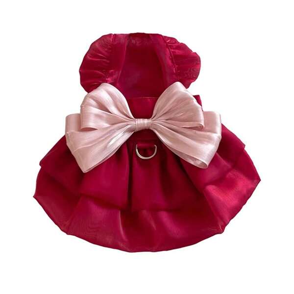 Dog Dresses For Small Dogs Girl Summer Puppy Clothes Outfit Apparel Female Cute Cat Skirt Bowknot Pet Dress