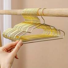 5/10pcs Gold Mini Metal Hangers, Perfect For Homes With Kids Or Pets, Compact And Durable Design Ideal For Drying Small Clothing Items - Multicolor - View 6