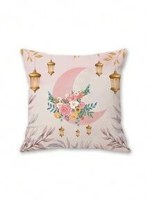 Federa per cuscino con stampa luna rosa, cuscino morbido per divano, camera da letto, soggiorno, decorazione per la casa, regali per feste, compleanni, lauree, E-I-D - Multicolore - Visualizzare 8