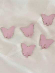 3 ganchos decorativos de pared color rosa con diseño de mariposa. Ganchos sin necesidad de taladrar. Muy adecuados para la decoración de la habitación de niñas. Estilo minimalista. Ideal para colgar llaves, abrigos, toallas, sombreros, joyas, paraguas, etc. Adecuado para la sala de estar, dormitorio, oficina, decoración del hogar, decoración de la habitación, decoración de pared