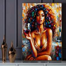 Sensual Nude Model Poster With Curvy Figure - Perfect For Home, Cafe, Bar, Or Man Cave Wall Decor - Canvas Print - 紅白色 - 查看 5