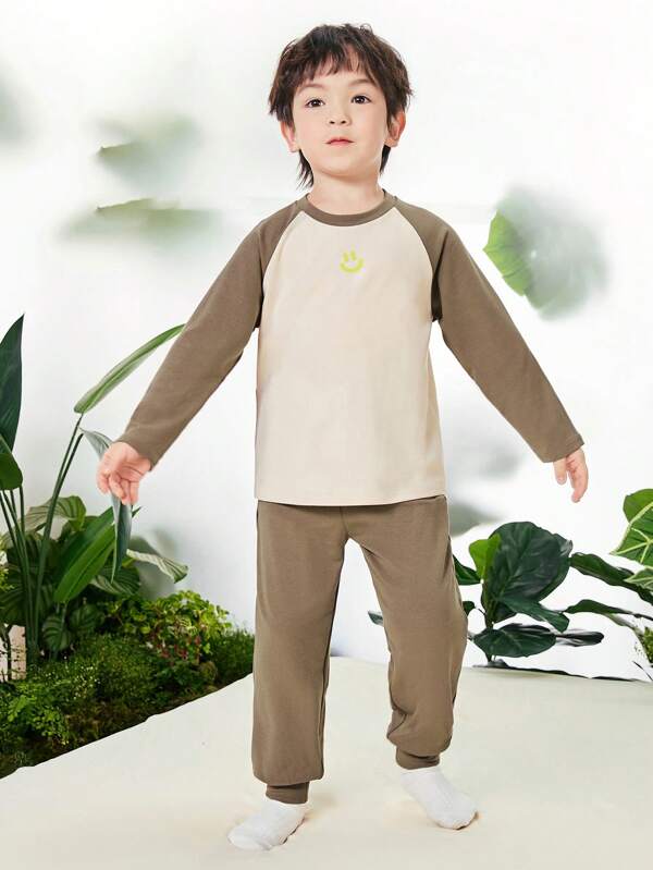 mini bala Kinder Atmungsaktives Schlafanzug-Set, feuchtigkeitsableitende weiche Homewear