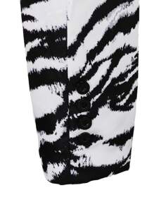 男士休闲条纹印花修身西装外套，长袖单扣西装