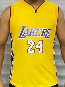 Laker's 24 Basketball Tank Top - 黃色 - 查看 1