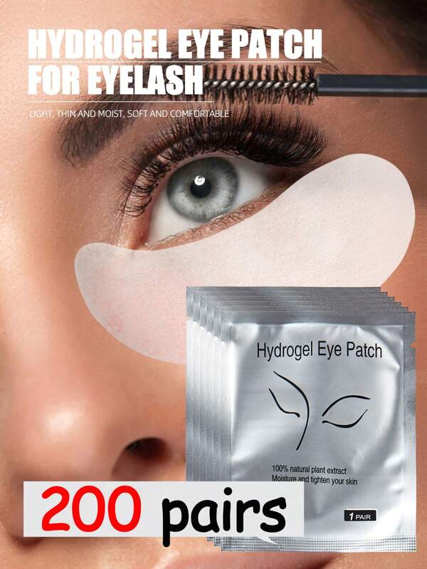 200 Pairs Eyelash Extension Gel Under Eye Pads, Non-Linting Eye Patches For Eyelash Extension, Lash Extension Tools, Eyelash Extension Isolation Protective Tool