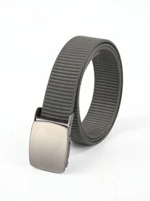 1pc Nylon Pressure Buckle Belt, Geometric Star Buckle Head Retro Nylon Canvas Belt Youth Leisure Belt, Outdoor Sports Men's Good Recommended Pants Belt No Punch, Pants Belt Business Casual Knitting Personalized Fashion Leisure Joker, Young Personalized Men's Belt Fall, Autumn, Halloween Autumn-Winter Accessories,Suitable For Teens, Youth,Men,Casual, Outdoor, Athletic, Vacation, Graduation Gifts, Birthday, Daily Wear - Multicolor - View 4