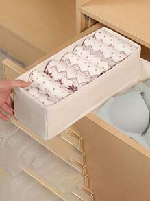 1pc Foldable Underwear And Tie Storage Box, Baby Clothing And Toy Storage Basket, Pants And Sweater Storage Box, Cabinet Drawer Storage Box, Underwear Storage Box, Home Decoration, Back To School Season, Student Dormitory Supplies.