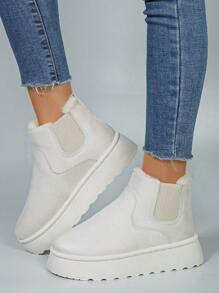 Botas de nieve para mujer cómodas, con forro térmico y antideslizantes, de suela gruesa, ligeras y versátiles