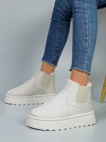 Botas de nieve para mujer cómodas, con forro térmico y antideslizantes, de suela gruesa, ligeras y versátiles
