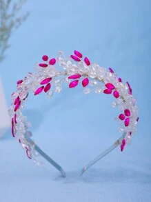 1pc Elegant Pearl & Crystal Women Headpiece, Bridal Wedding Hair Accessory, Romantic Luxury Women Ball Party Decorations