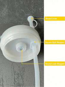 杯子防溢塞套装 - 硅胶塞，带 1 个吸管盖、1 个圆形防漏塞和 1 个方形防溢塞 - 适用于 30 盎司/40 盎司玻璃杯 - 防尘配件，饮水无杂乱