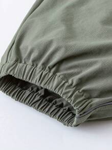 mini bala Quần thun co giãn ngoài trời cho trẻ em, quần ống đứng - Màu xanh Ô liu - Xem 8