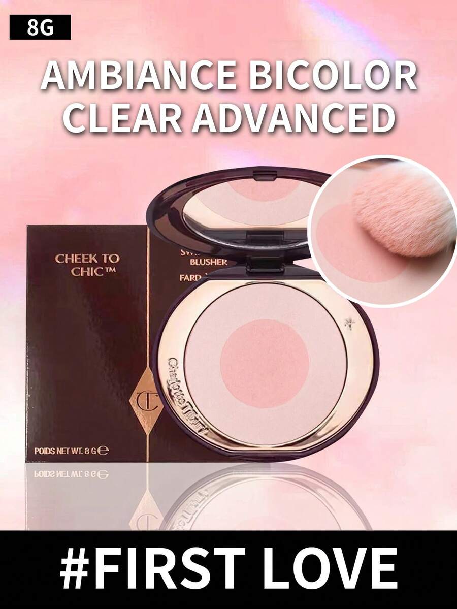 Charlotte Tilbury Charlotte Tilbury Cheek To Chic Blush Two-Tone Peach Powder Blusher #First Love Color 8g/0.28 Oz | Dual-Color Blush For A Natural Flush | Buildable & Blendable Formula | Soft, Radiant Finish | Lightweight & Long-Lasting | Perfect For All Skin Tones | Iconic Pillow Talk Shade | Adds A Subtle Glow & Fresh Look | Ideal For Everyday Wear & Special Occasions