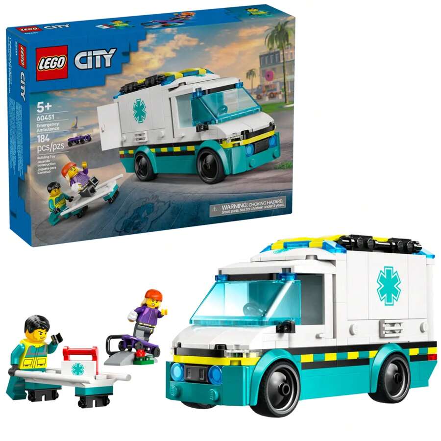 LEGO Ambulancia de emergencia de la ciudad 60451 Juego de bloques de construcción para niños - 60451 - Ver 1