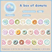 1 Roll MINI Coffee And Bread Doughnut Pattern Stickers On Roll Cutting Decor Sketchbook Aesthetics Scrapbooking DIY Collage Card Material Washi Tape Office & School Supplies