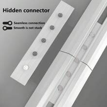 1 Set Of Aluminum V-Shaped Invisible Ultra-Thin Curtain Track - Adjustable Spliced Shower Curtain Track, Ceiling Or Wall-Mounted Curtain Sliding Monorail, Silent Sliding, Suitable For Home And Bathroom (Color: Black, White) Home Bathroom Decor Fall Decor Bathroom Accessories Back To School