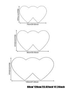 1入組素色心形長毛絨極簡亞克力防滑地毯 - 卡其色 - 查看 12