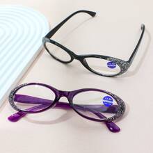 新款时尚镶钻老花镜，男女款，舒适年轻，个性化眼镜 - clear - 查看 2