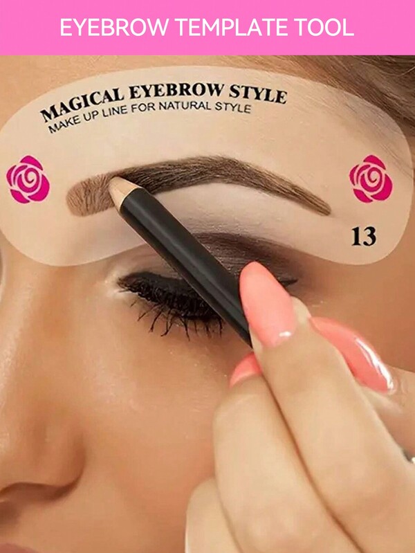 Szablon do brwi 24/48/72-częściowy, pomocnik do brwi, foremka do modelowania brwi, zestaw kosmetyczny, zestaw do stylizacji makijażu, zestaw do pielęgnacji brwi, 24 style szablonów do brwi, 3-minutowe narzędzie do makijażu dla kobiet, narzędzia do makijażu i stylizacji brwi oraz dla początkujących i profesjonalistów.