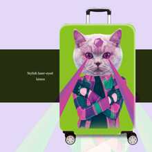 1pc Animal Print Pattern Series, Thickened Suitcase Protective Cover, Thickened Luggage Accessories, Suitable For Business, Business Trip, Vacation, Travel, Luggage Drop-Off, Back To School, Add Color To Your Suitcase. Suitable For 20-28 Inch Boxes. Graduation Travel Accessories Summer Travel Essentials Bag For School School Accessories School Stuff - Multicolor - View 21